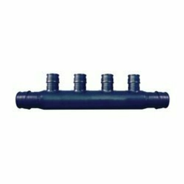 Conbraco Apollo Valves ExpansionPEX Series Open End Manifold, 7-3/4in OAL, 2-Inlet, 3/4in Inlet, 4-Outlet, Brass EPXM4PTO